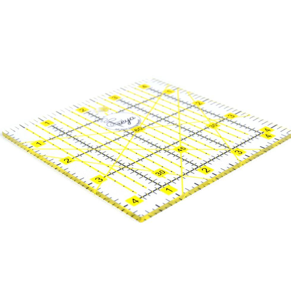 

Penggaris Quilting Persegi 4,5 inci - Square Quilting Ruler 4-1/2" x 4-1/2" Best Seller