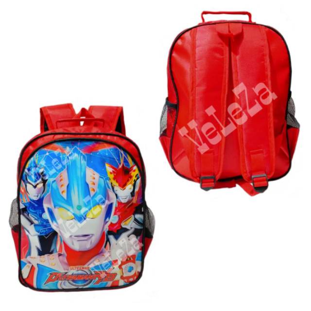 Tas Anak Ransel Sekolah Anak laki laki Karakter Ultraman Free tas selempang tempat pinsil - tas anak