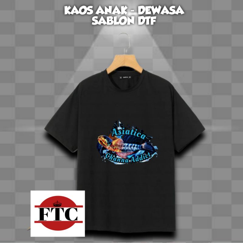 Baju kaos anak/t-shirt anak/ikan channa asiatica addict/kaos laki-laki perempuan murah