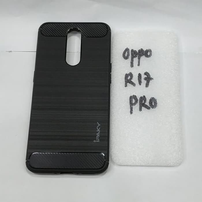 OPPO R17 PRO softcase ipaky silikon karet hitam mantap murah