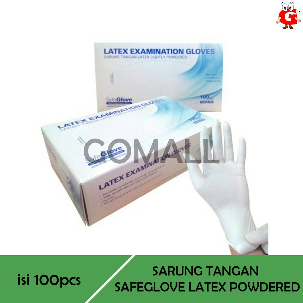Sarung tangan latex / safeglove latex / latex examination gloves