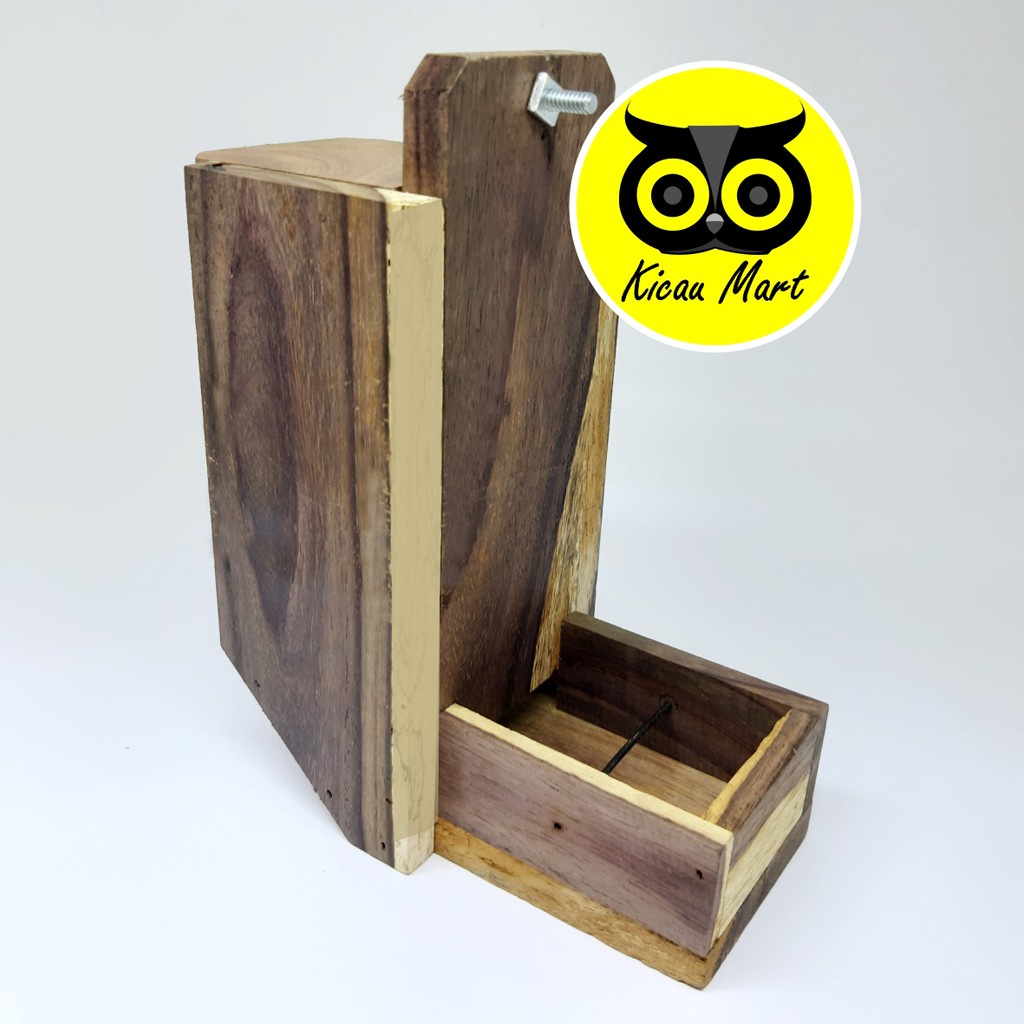 DISPENSER KAYU WADAH TEMPAT MAKAN PAKAN BURUNG LOVEBIRD LOVE BIRD UNTUK SANGKAR UMBARAN TERNAK DISPKY
