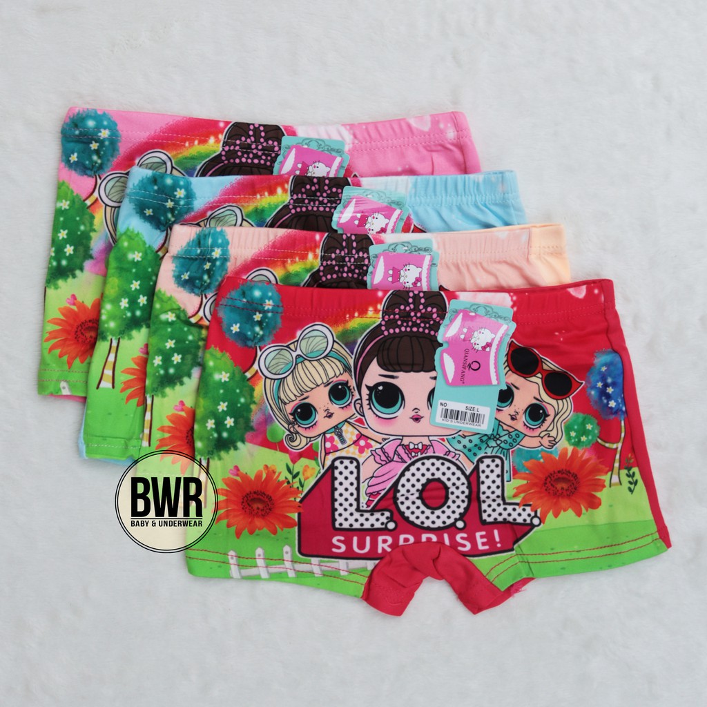 [ 6 Pcs ] Boxer Anak SATTIRE GIRL | Celana Dalam Anak Perempuan Motif Karakter | Bwr