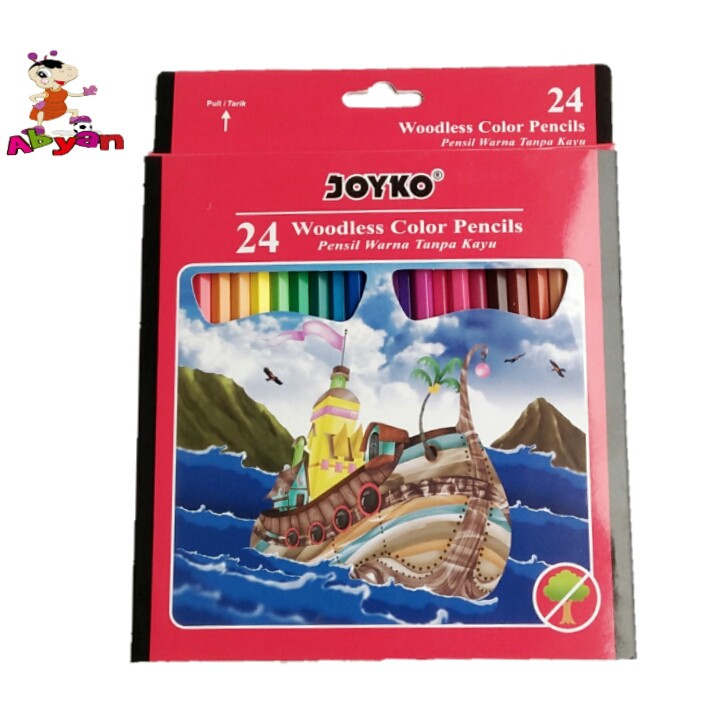 

Pensil Warna Joyko 24 warna Woodless Color Pencils