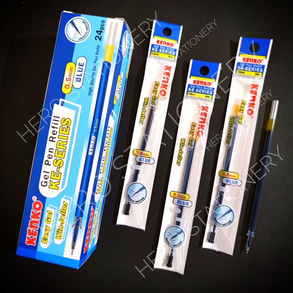 

Refill pen gel kenko KE-series 0.5 mm tinta biru . 24 unit