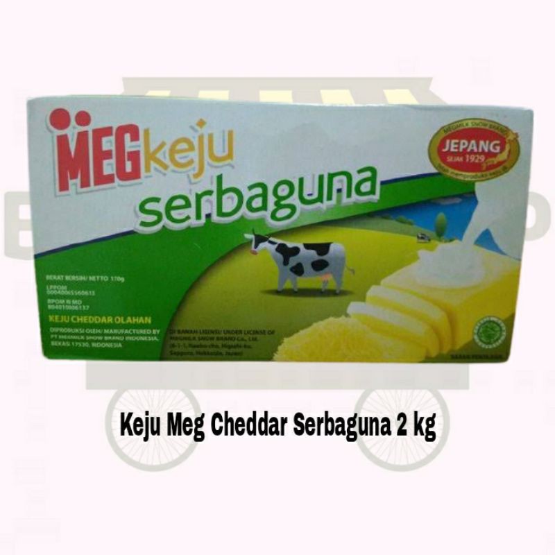 Keju Meg 2kg Keju Cheddar Meg Cheddar Cheese