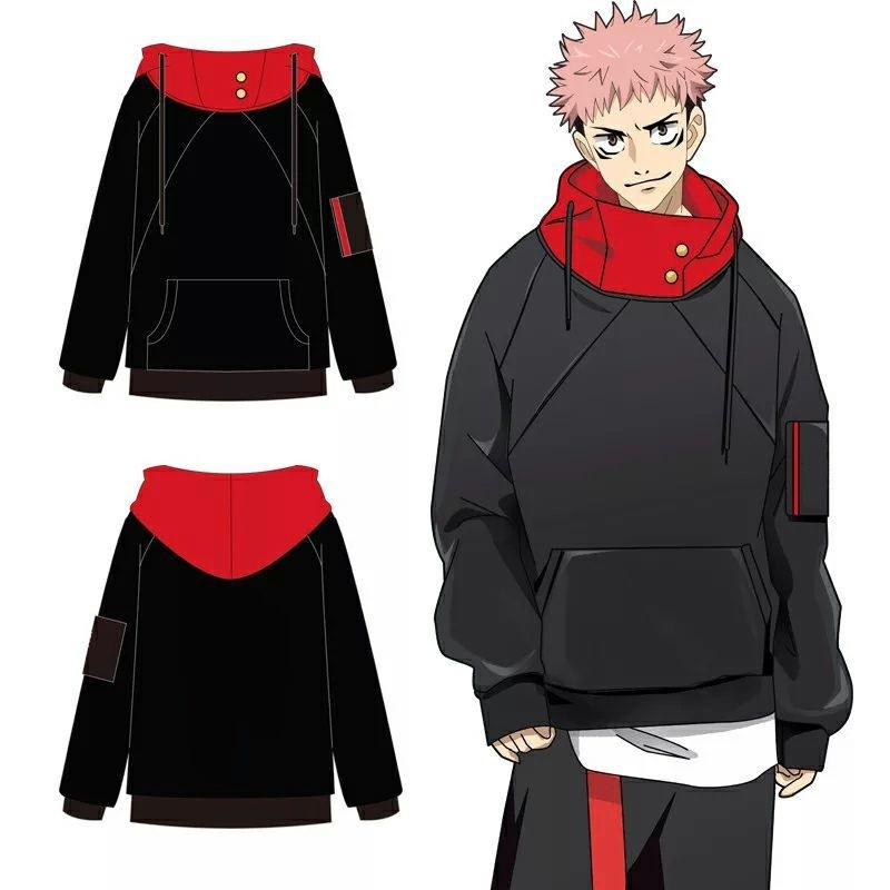 HOODIE JAKET JUJUTSU KAISEN ITADORI YUJI COSPLAY ANIME AIVII