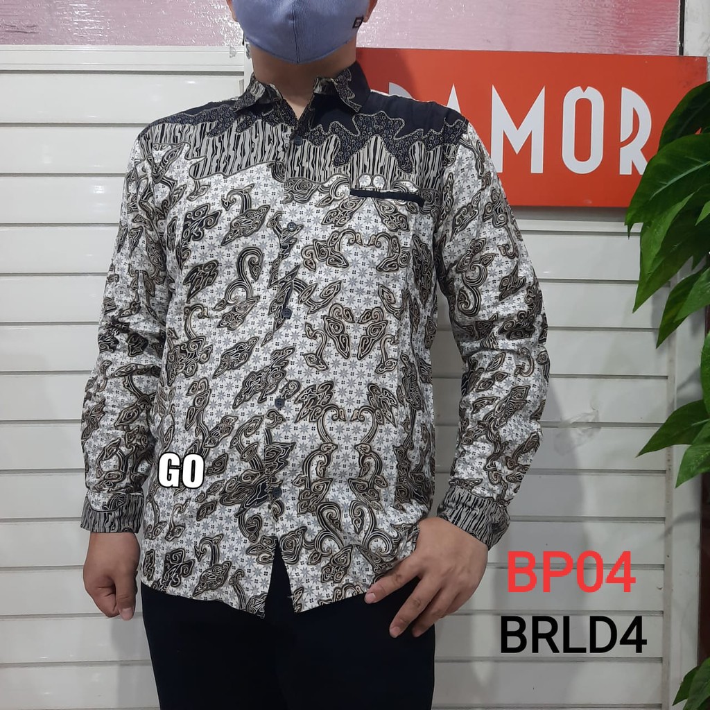 gof BRLD DAMOR (CRESSIDA) BATIK Cowok Pakaian Pria Kemeja Batik Reguler Lengan Panjang