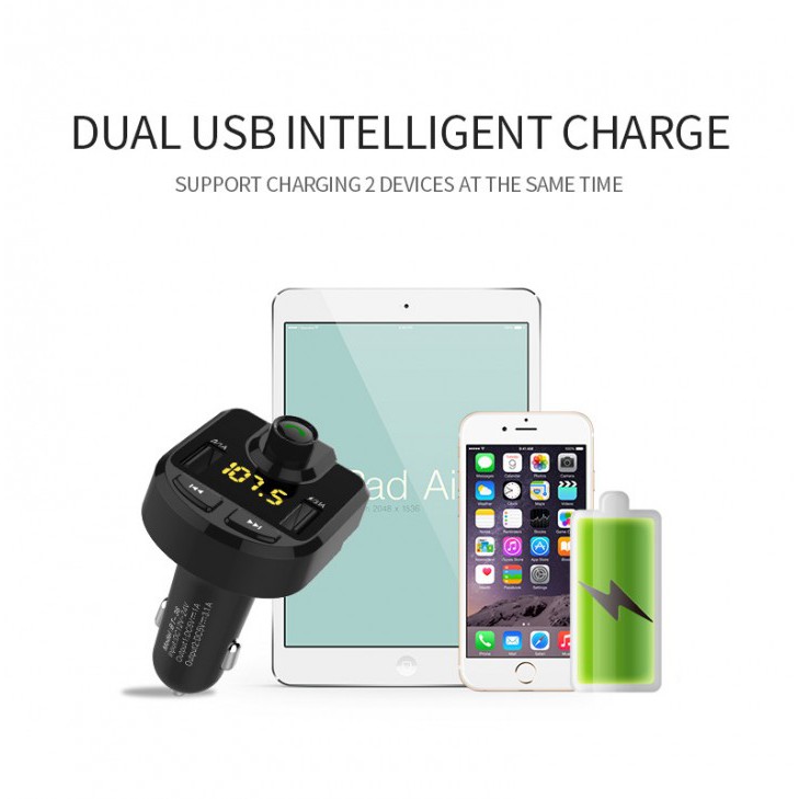 BT36 Bluetooth Hands-free Car Kit FM Transmitter 3.1A USB Port Charger