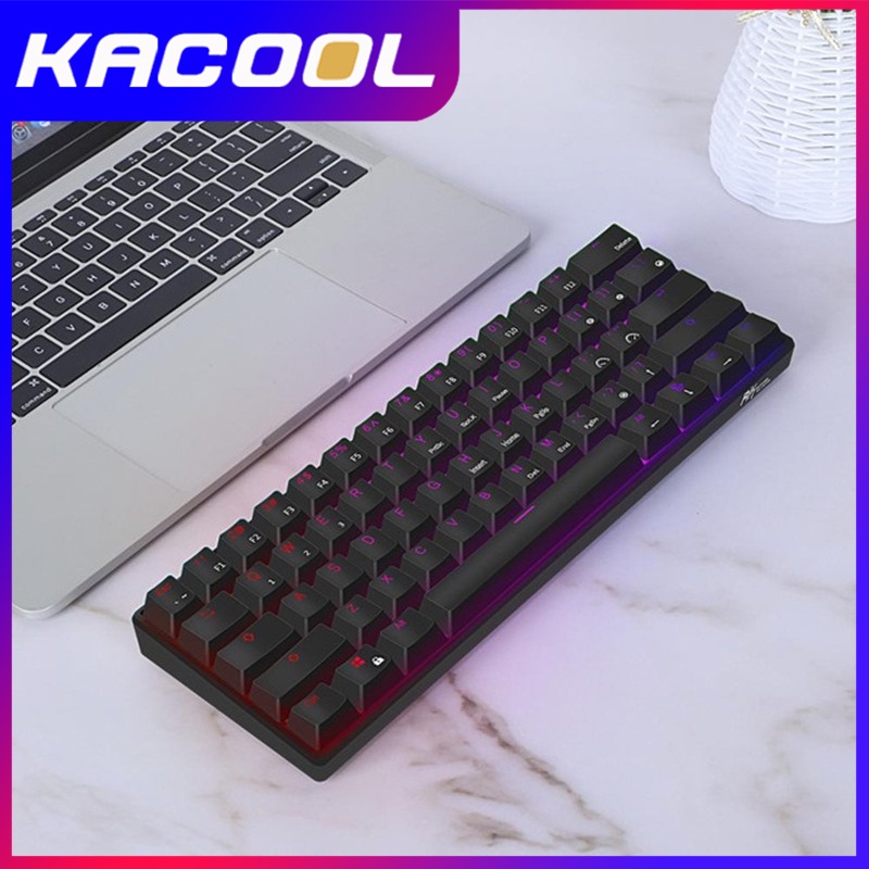 RK61 RGB Mekanik Keyboard 60% 3 Mode 61 Tombol Bluetooth Nirkabel