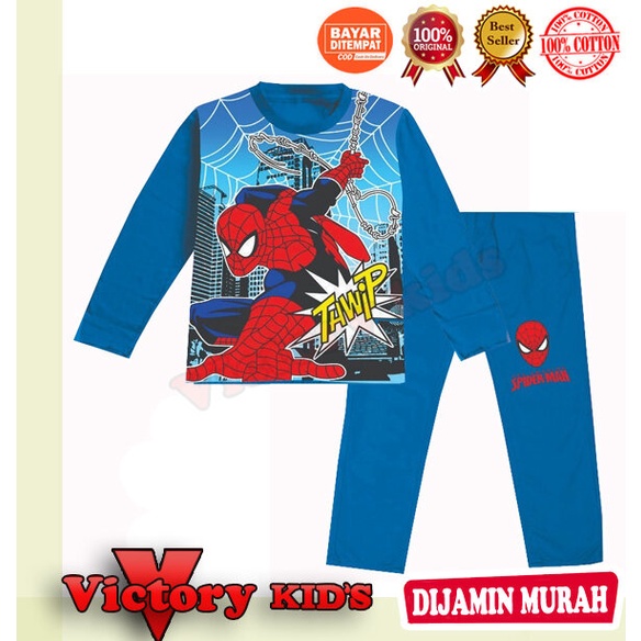 Victory kids setelan/piyama tangan panjang anak laki-laki 1-10 thn