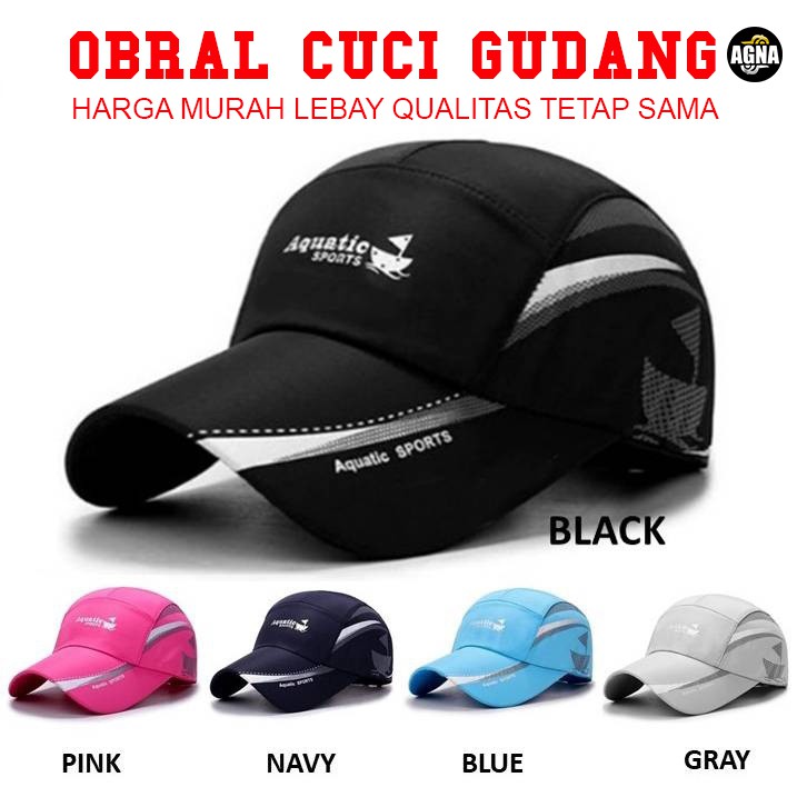 Topi Aquatic Sport Outdoor Unisex Topi Olahraga Topi Sport Wanita Topi Sport Pria Wanita 2024