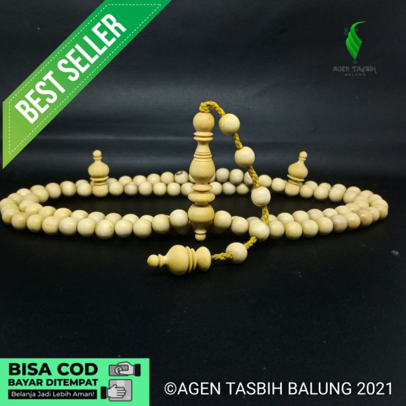 Tasbih Muslim Kayu Kemuning Gading Super!!! 8mm ORIGINAL!!