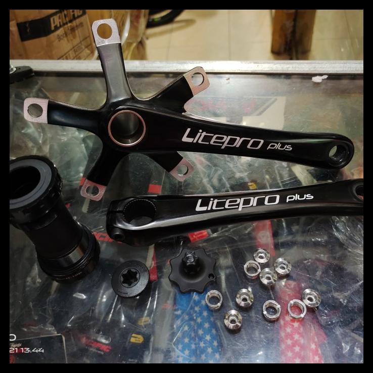 Arm Crank Set Hollowtech 2 Merk Litepro Plus Bcd 140 Aloy