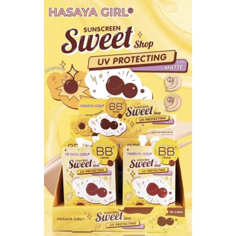 [Per Sachet] Hasaya Girl Sweet Shop Sunscreen UV Protecting BB Cream chocolate / pink / kuning