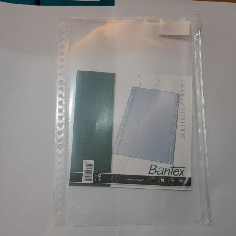 

bantex multiholes zipper pocket untuk binder ukuran B5
