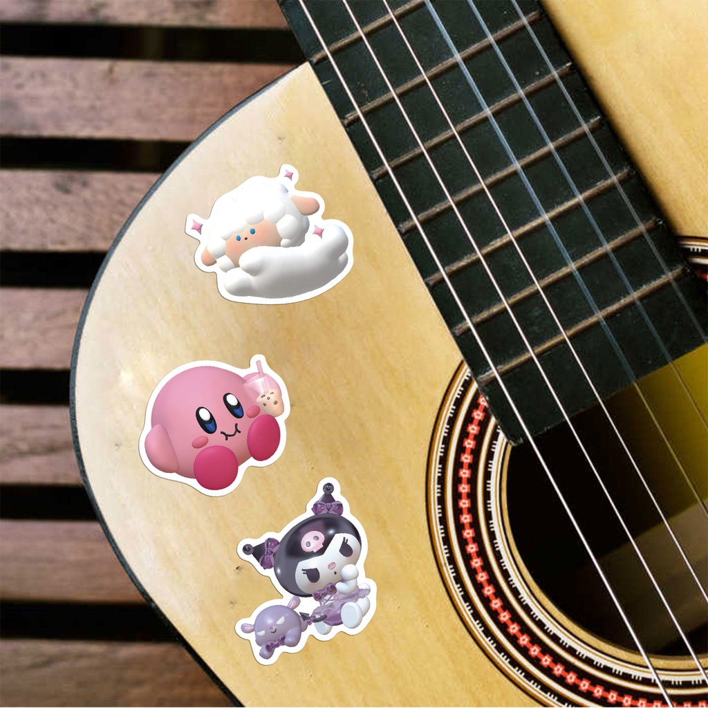 2022 50pcs Stiker Kartun 3D Kuromi My Melody Anti Air Untuk Skateboard / Gitar / Laptop / Sepeda