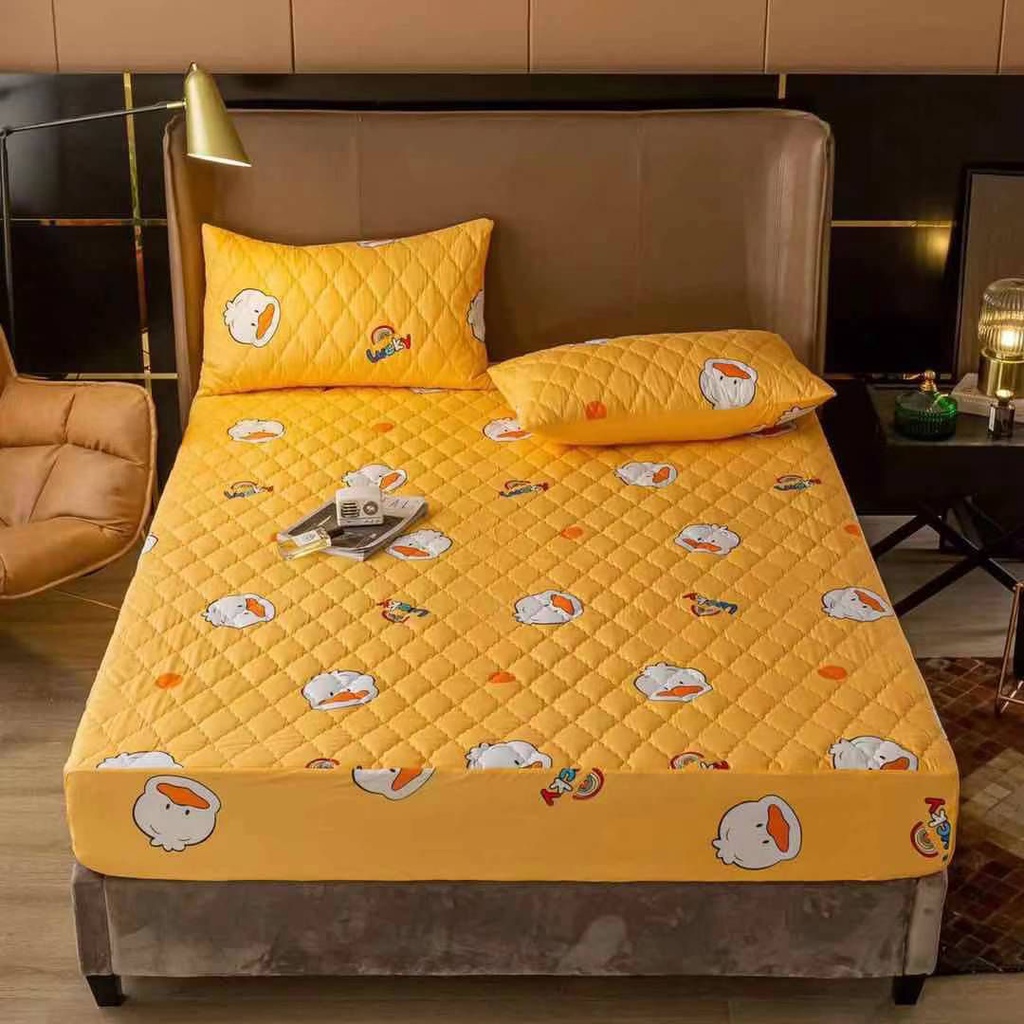 SPREI WATERPROOF IMPORT 180 X 200 CM / SPREI WATERPROOF ORIGINAL ANTI OMPOL SPREI ANTI TEMBUS / SPREI ANTI AIR BAHAN ADEM LEMBUT DAN KARET KELILING SEPREI ANTIAIR KARET KELILING ANTIPANAS ANTI TEMBUS OMPOL-YELLOW DUCK