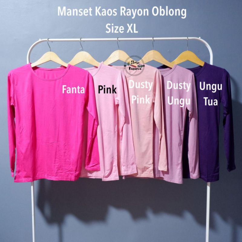 Manset Kaos Oblong bahan Rayon ukuran XL | LD 86cm - 93cm
