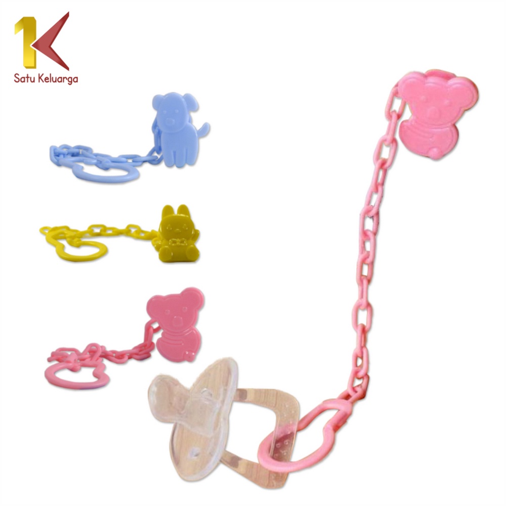 Satu Keluarga Teether Clipper C43 Tali Gantungan Empeng Baby / Klip Rantai Penjepit Dot Bayi