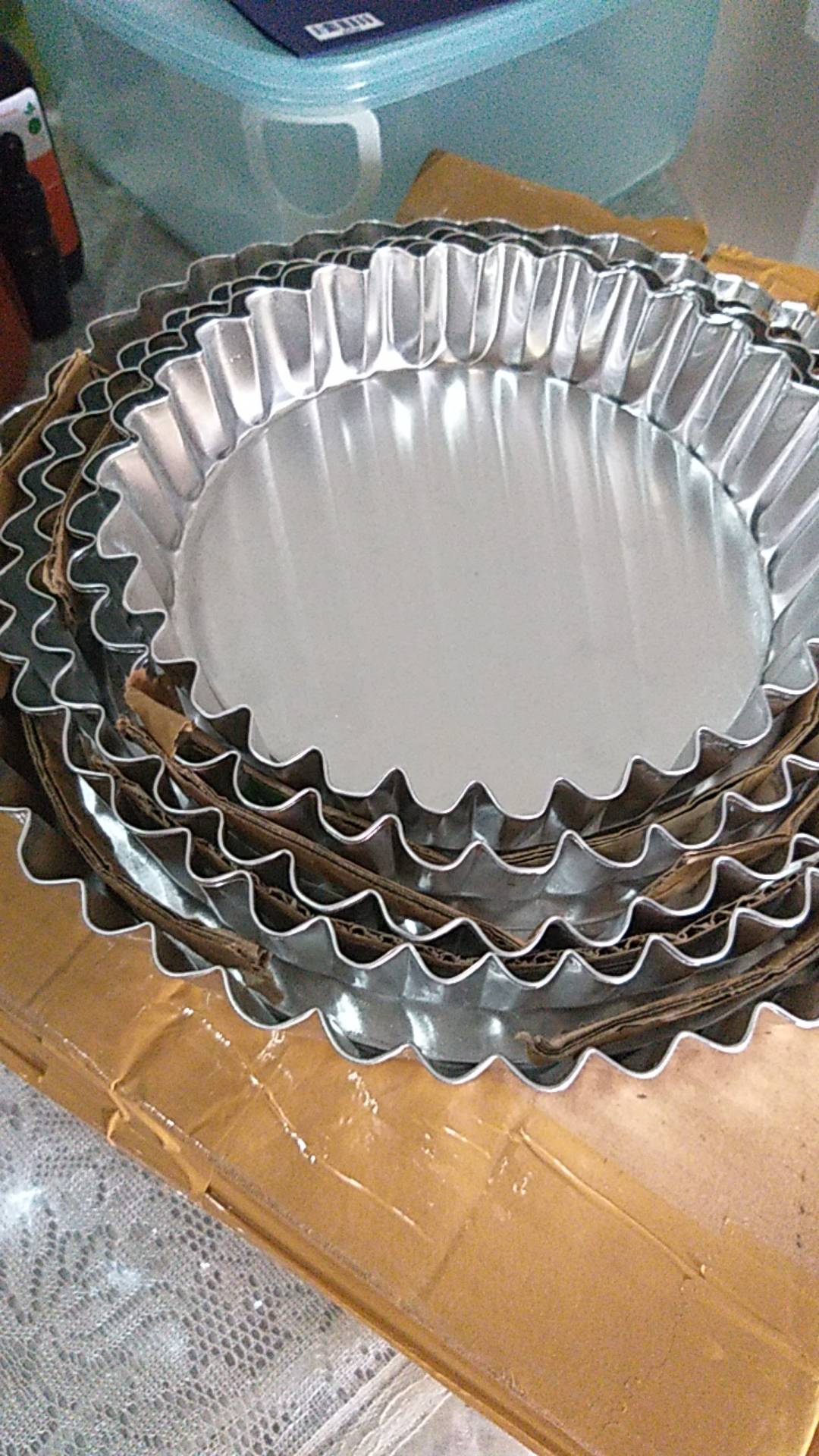 1 Set Isi 5 Cetakan Kue Pie Bongkar Pasang Ukuran D=19, 21, 23, 25, 27 T=5cm