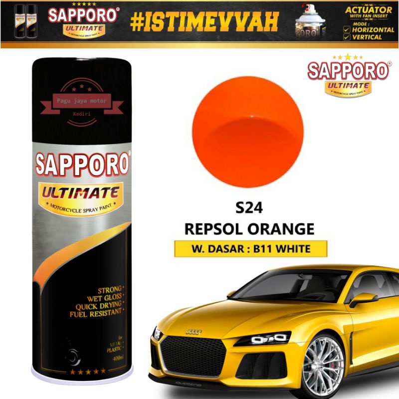 sapporo ultimate repsol orange S24 400ml cat semprot spray paint