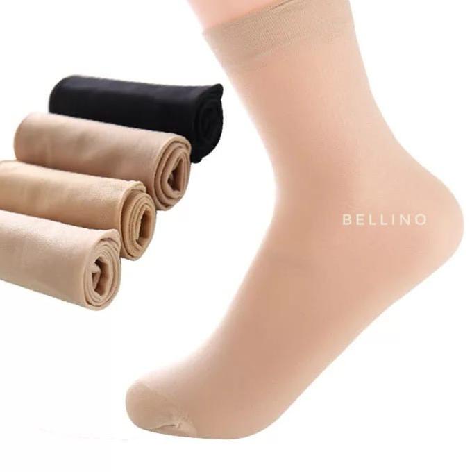 9.9 Brands Festival Kaus Kaki Stocking Wanita Bahan Tipis Warna Kulit dan Hitam Kaos Kaki Cewek teba