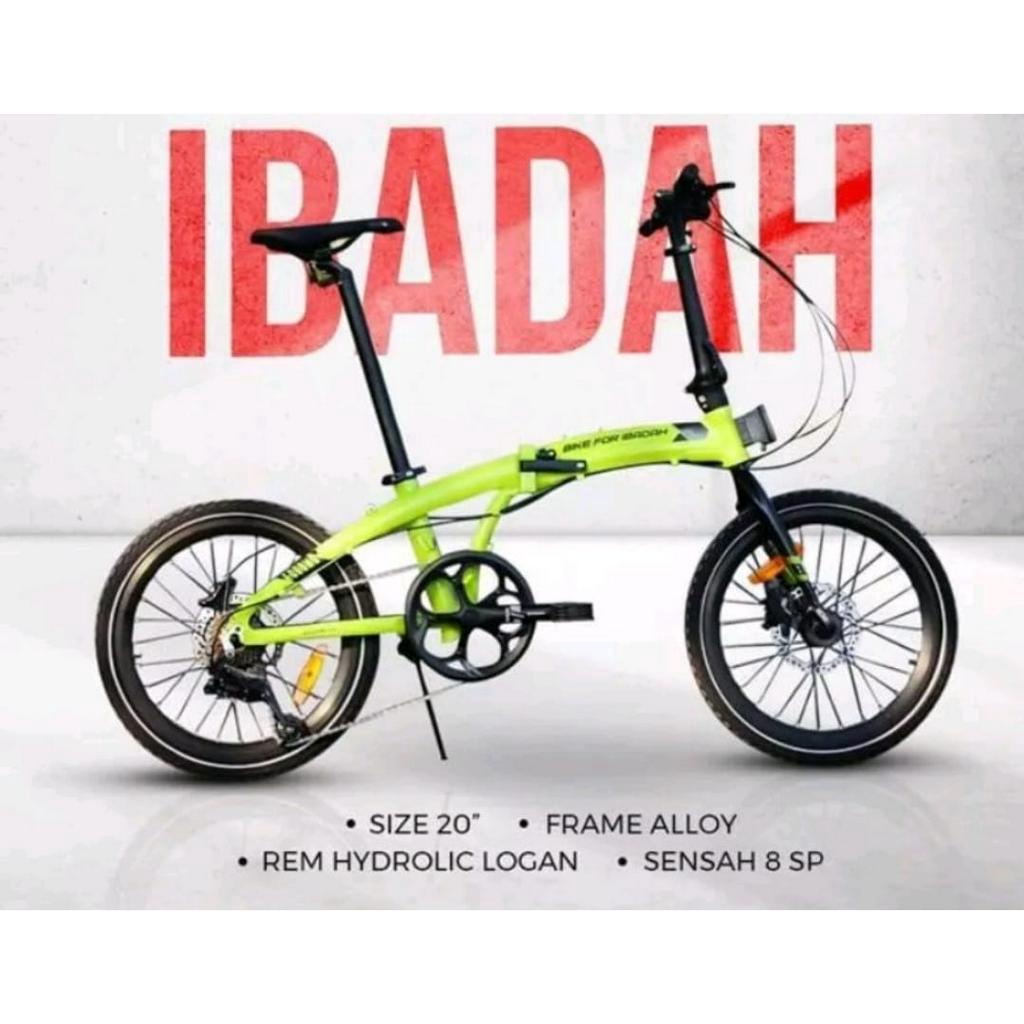 Sepeda Lipat 20 inch Element Folding Bike Ecosmo Bike For Ibadah Edition