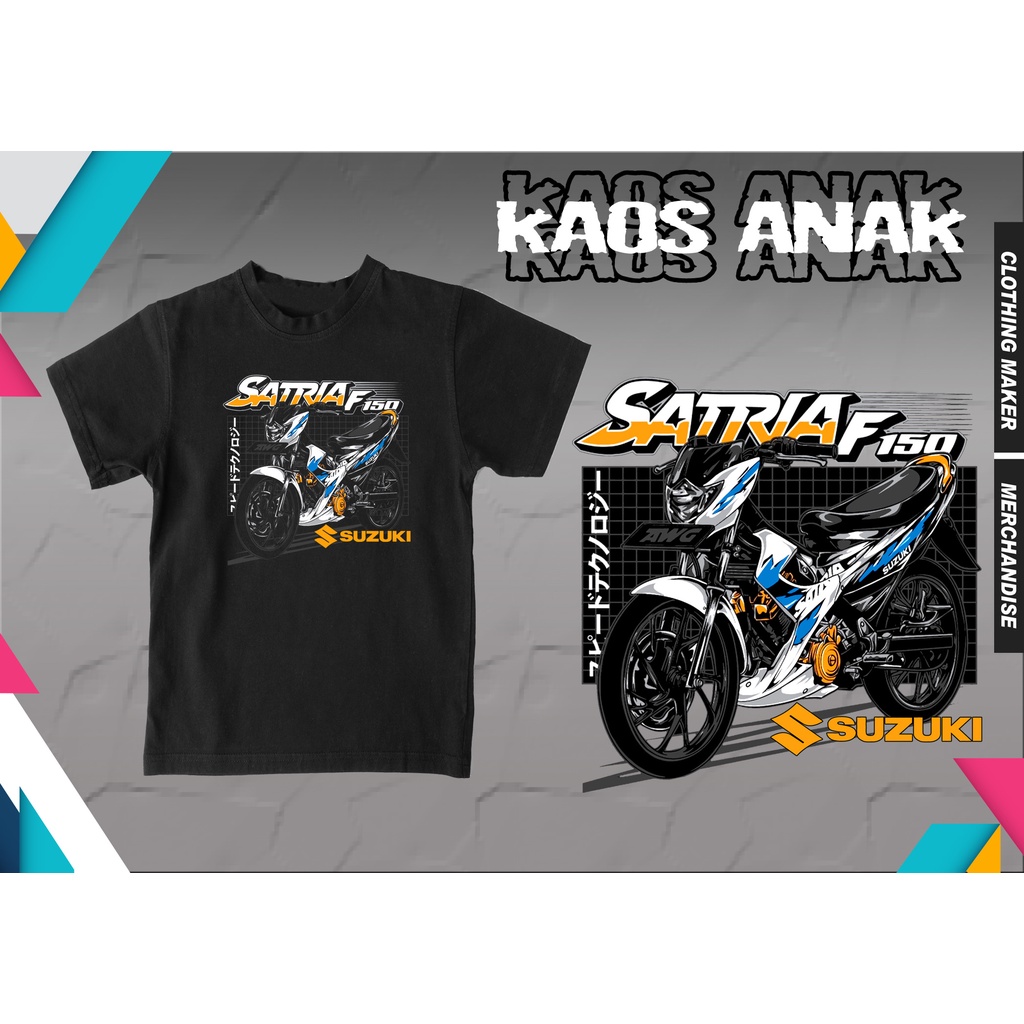 KAOS MOTOR SATRIA FU ANAK / KAOS ANAK MOTOR / KAOS MOTOR SUZUKI SATRIA FU