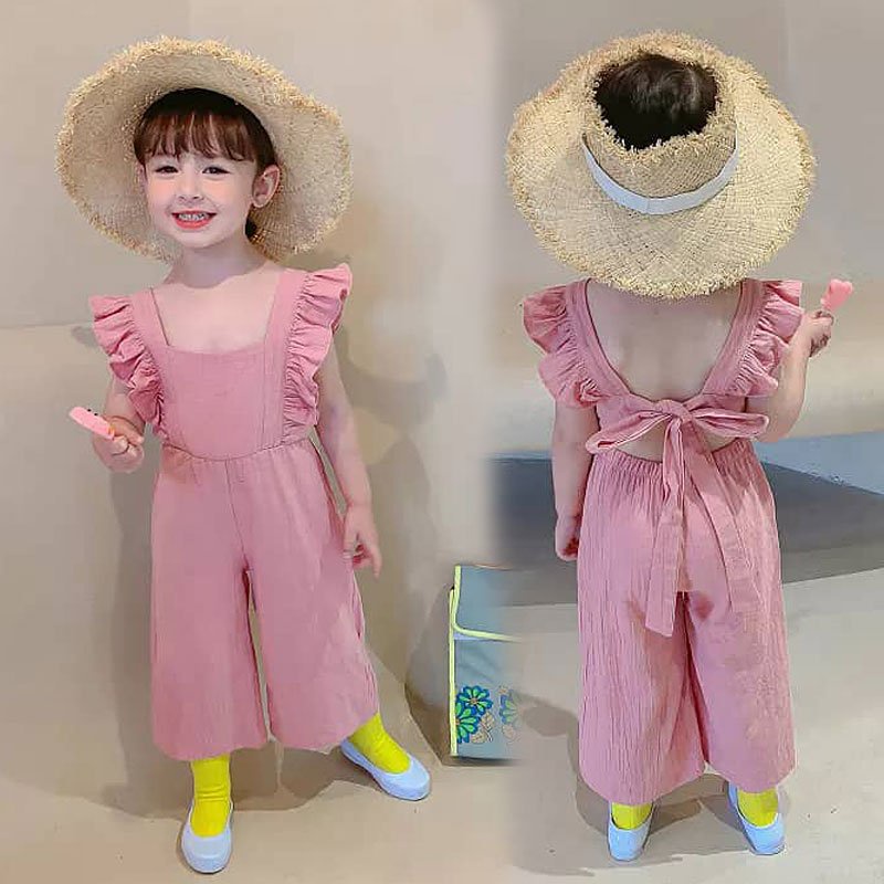 Jumpsuit Anak Perempuan Beach Pinkish Ruffle