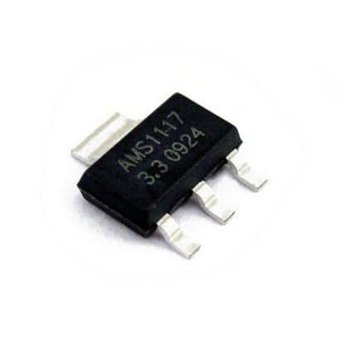 Isi 5 Pcs AMS 1117 3.3V SMD ( AMS1117 3.3 ) VOLTAGE REGULATED IC SOT-223