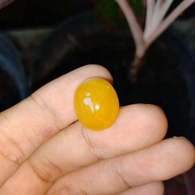 BATU AKIK YAKUT KUNING antik unik langka asli batu kalimantan