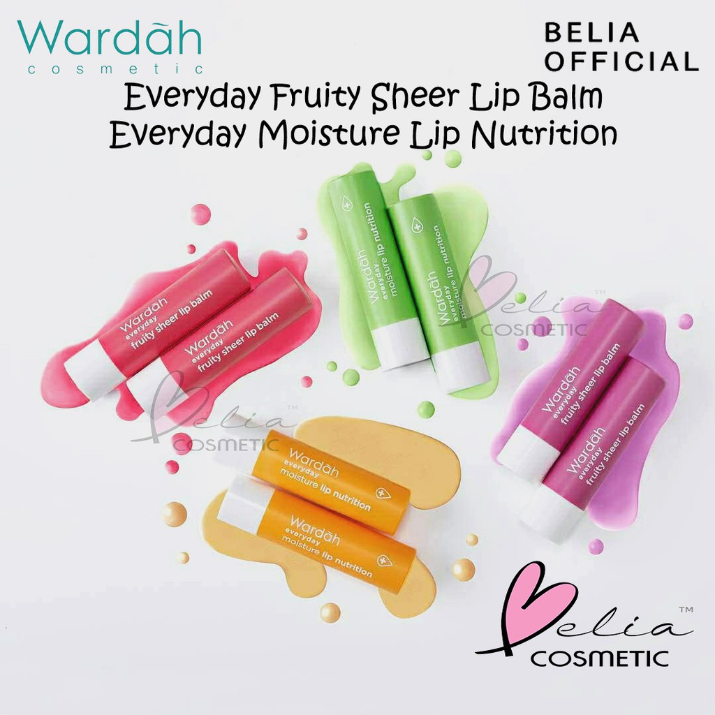 Belia Wardah Everyday Fruity Sheer Lip Balm Moisture Lip Nutrition Lipbalm Pelembab Bibir Shopee Indonesia