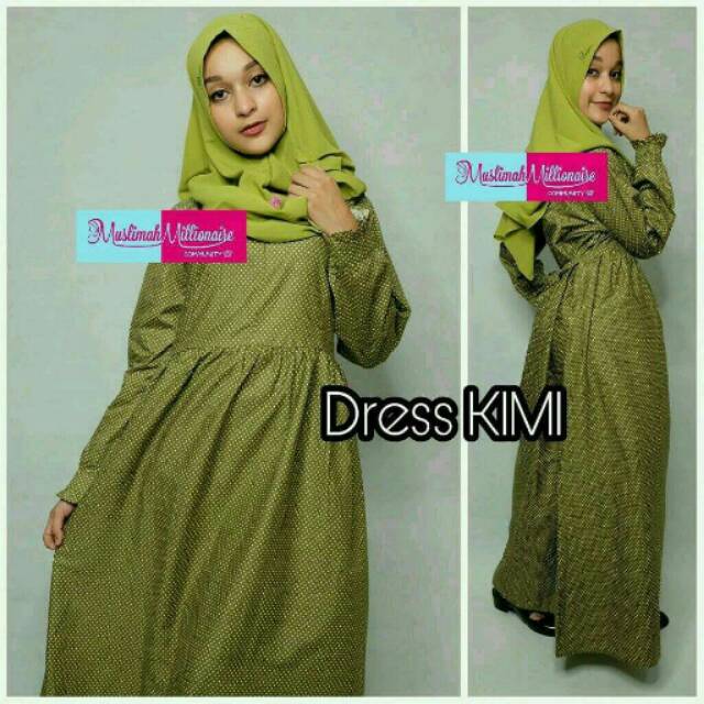 Dress kimi katun jepang gamis jumbo xxl