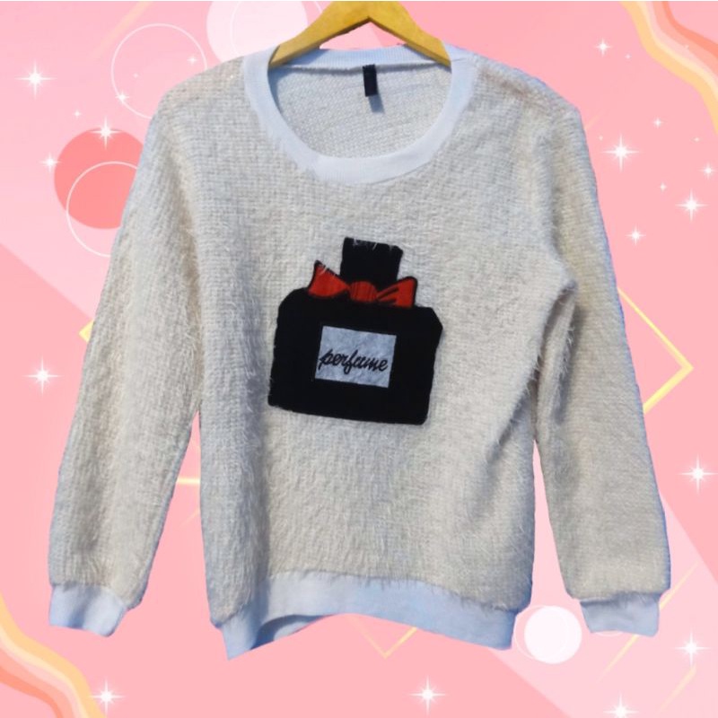 [SALE 9.9 COD] PL SWEATER FUZZY LENGAN BALON/THRIFT SWEATER BULU TANGAN BALON/SWEATER RAJUT BULU