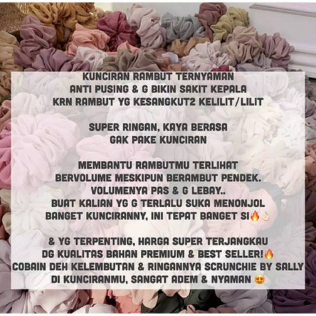SCRUNCHIE HIJAB JUMBO - CEMPOL RAMBUT / SCRUNCHIE / IKAT RAMBUT (KAIN)