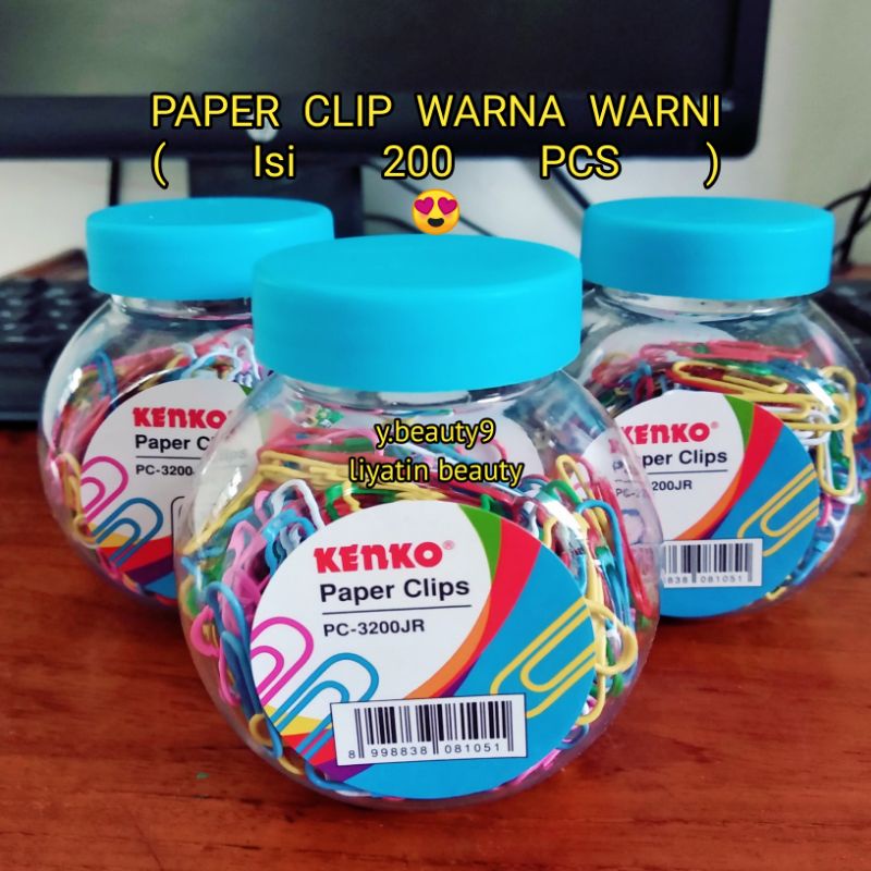 

Paper Clip Jar Toples Clip Kertas 29 mm isi 200 Pcs Bonus Toples Kemasan