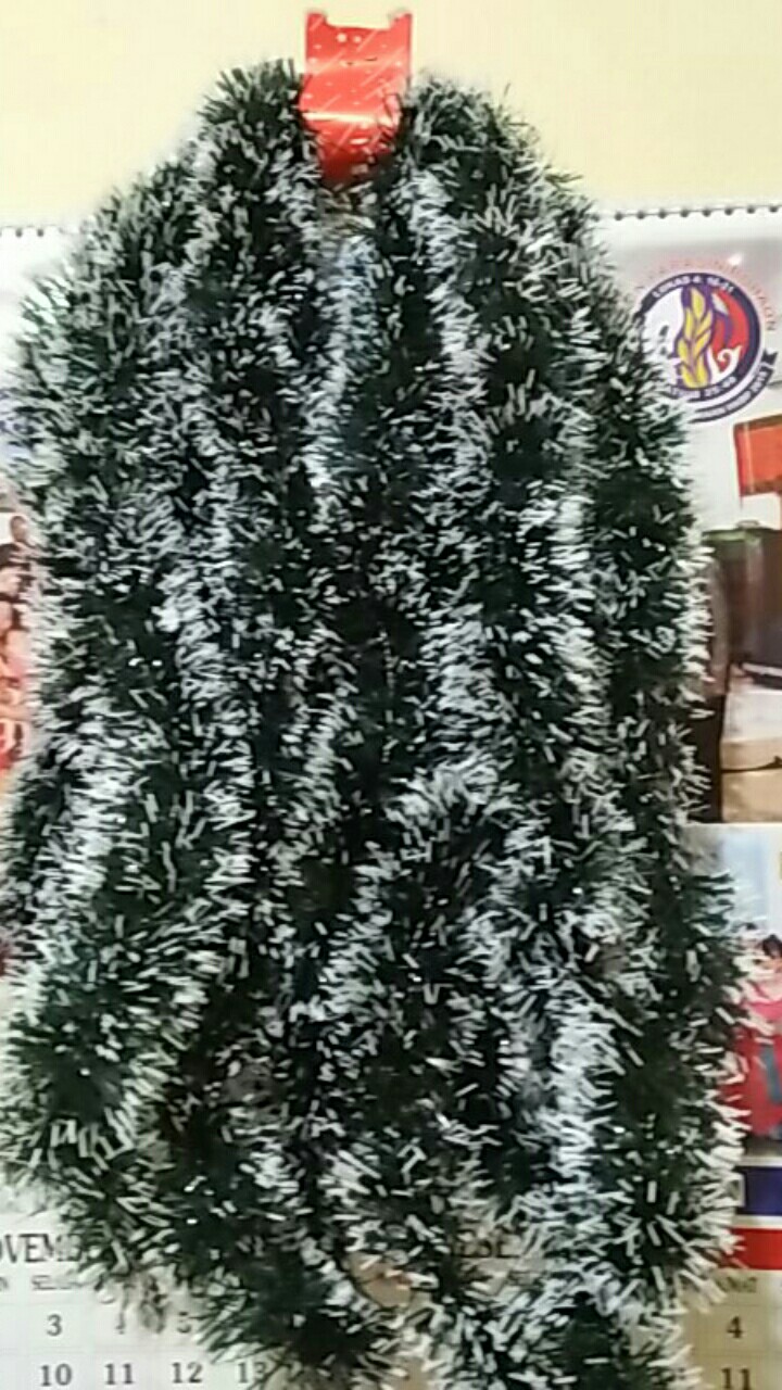 Slinger Hijau / Hiasan Tinsel Dekorasi Pohon Natal / Dekorasi Natal / Slinger Natal Hijau