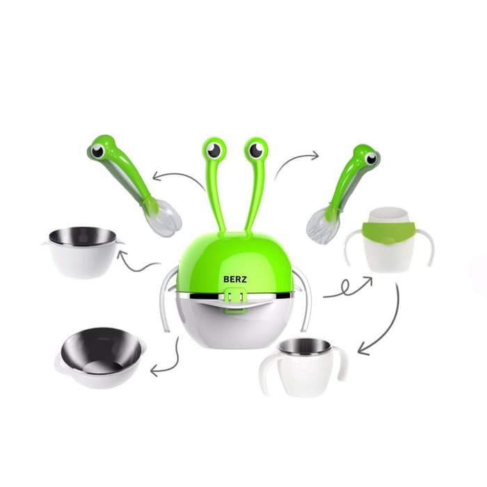 BERZ BZ8602 - Crab dinnerware set / perlengkapan Makan Bayi