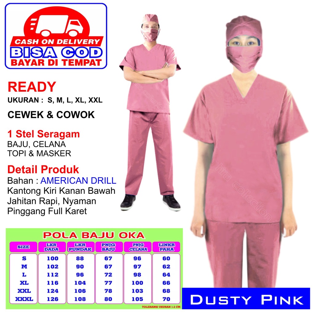 Jual Baju Scrub Baju Oka Baju Ok Perawat Seragam Oka Medis Baju Jaga Baju Perawat Lengan 