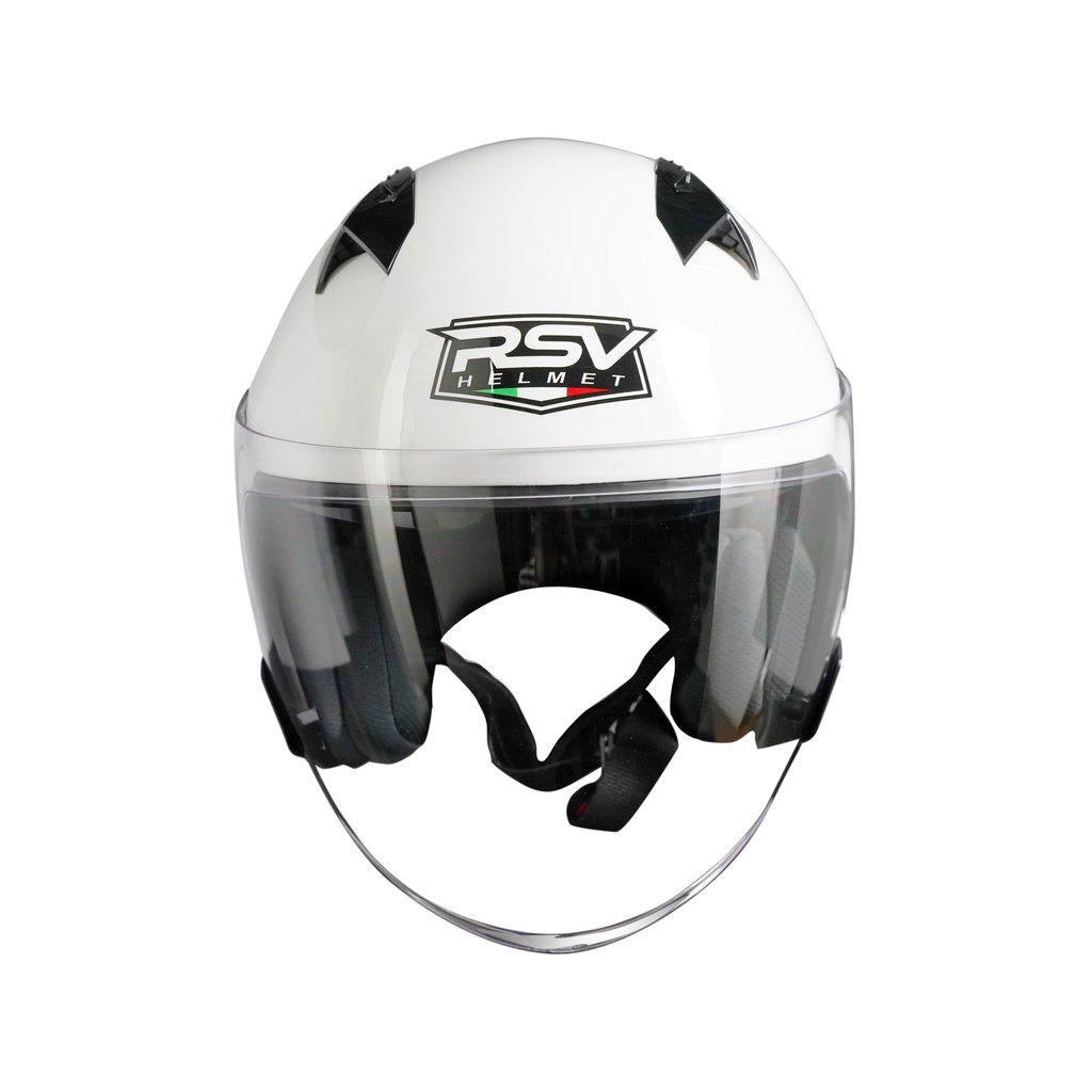 HELM RSV SV300 WHITE GLOSSY BUNDLING VISOR DARKSMOKE / IRIDIUM SILVER