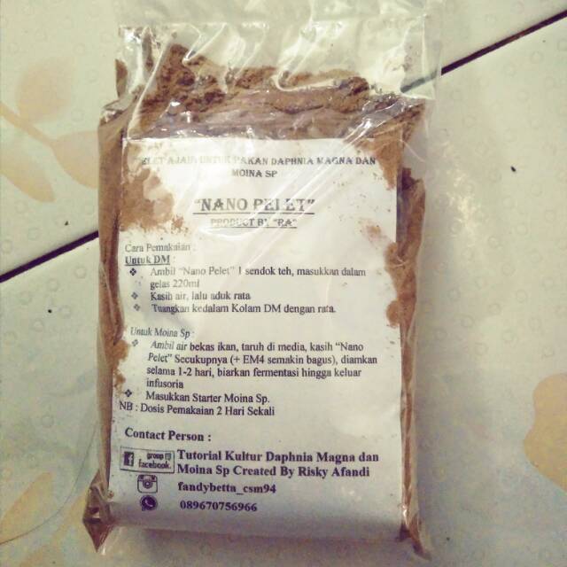 Pelet Ajaib Nano Pelet untuk pakan Daphnia Magna dan Kutu Air  Moina Sp