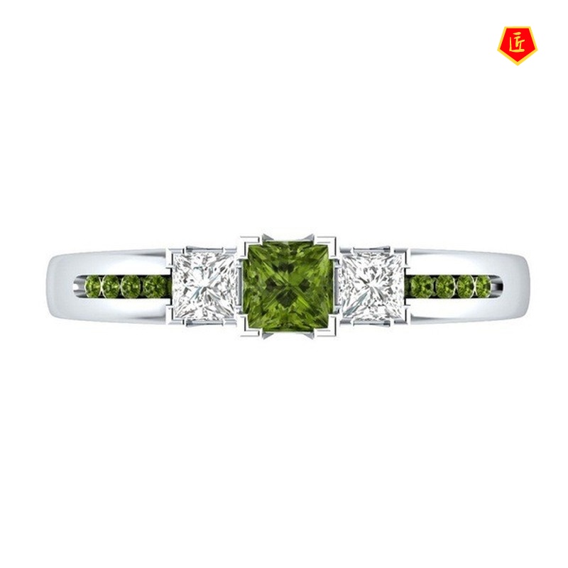 [Ready Stock]Blue Topaz Ring Creative Simple Fashion Temperament