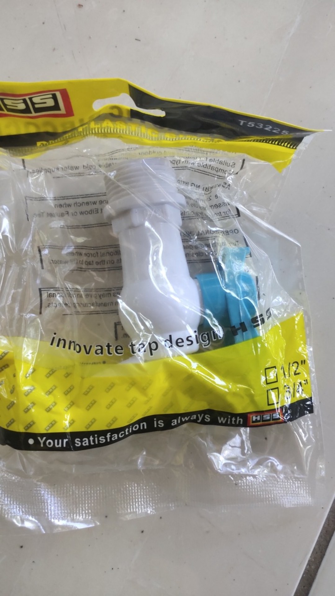 Kran Pvc Hss 3/4 Inch Putar Kiri Kanan - Keran Air Tembok