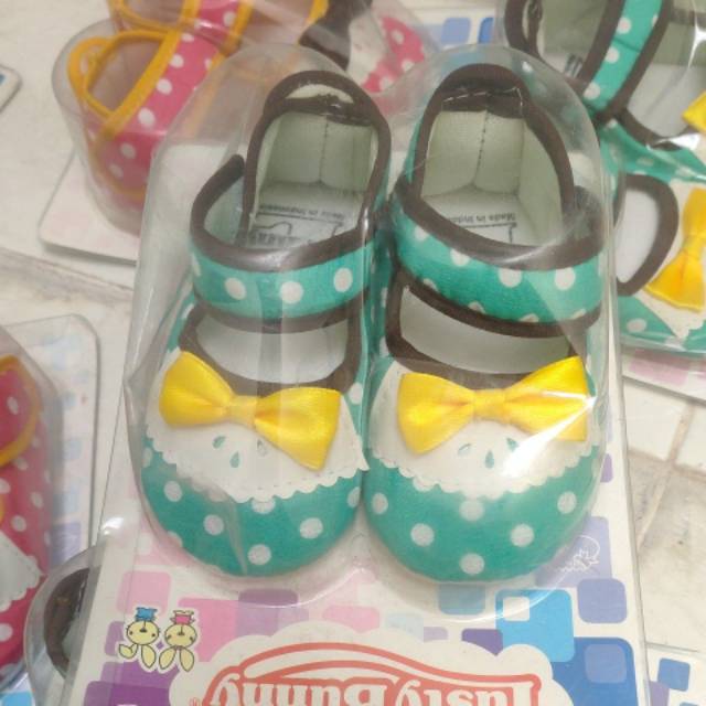 SNI Sepatu prewalker pita LUSTY BUNNY anti slip polkadot anak bayi perempuan