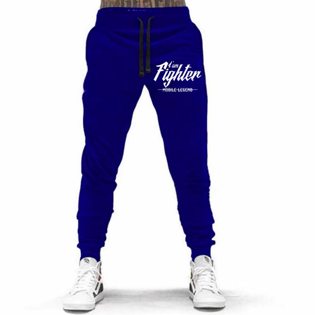 CELANA PANJANG JOGGER BAHAN FLEECE TEBAL I AM FIGHTER / KUALITAS PREMIUM UNISEX / CELANA PANJANG PRINTING TERLARIS