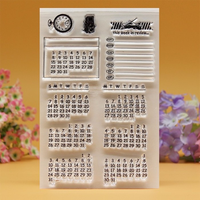 Clear Stamp (Stempel Transparan/Bening) - Calendar Design