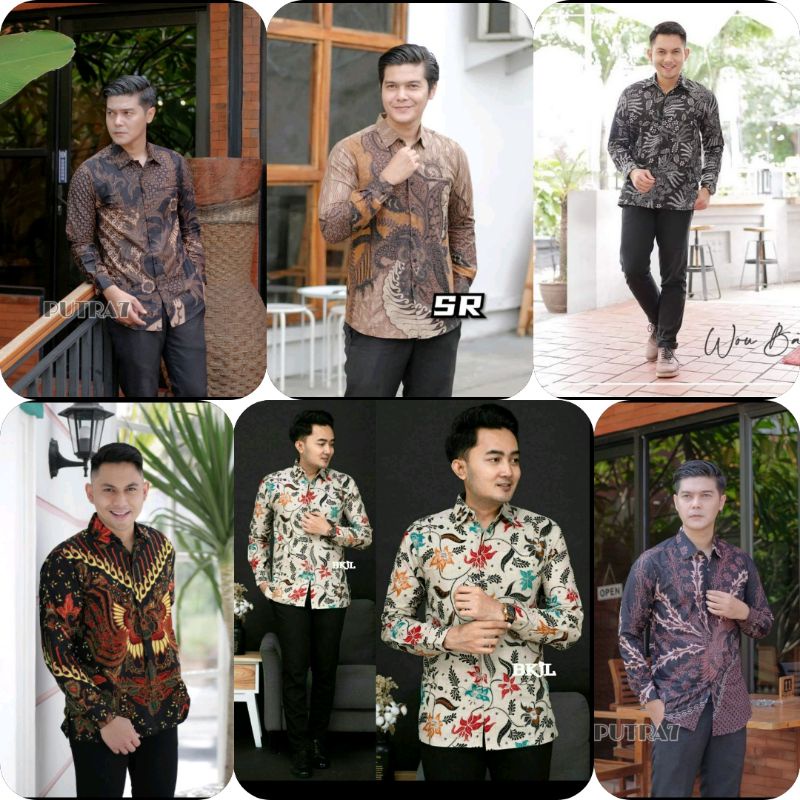 kemeja batik pria lengan panjang modern murah berkualitas