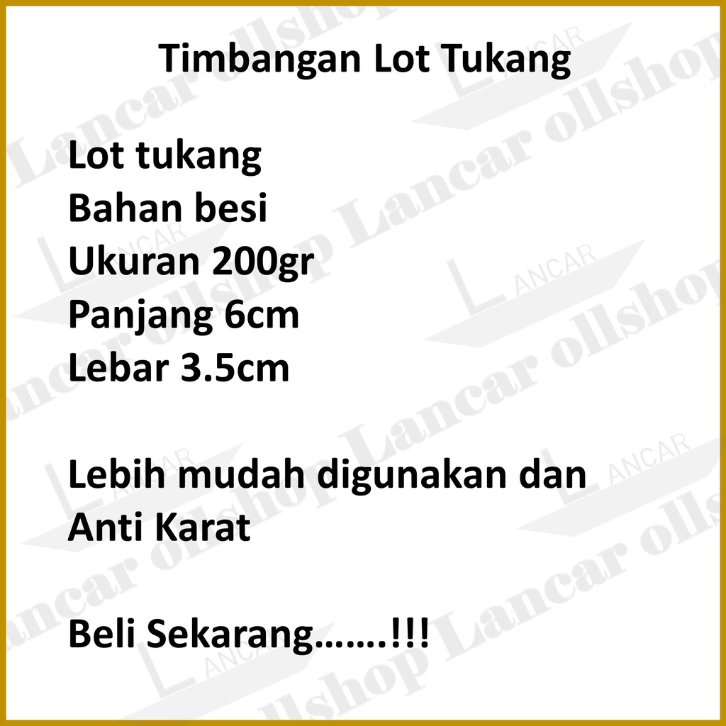 Lot Tukang Bandul Timbangan 200 gram