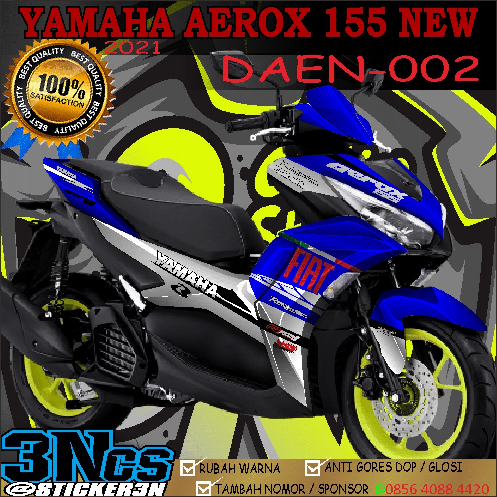 Decal Fullbodi Fiat Yamaha Aerox 155 New, Decal Hologram fiat Yamaha Aerox 155 New Fullbodi